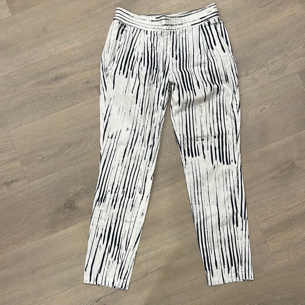 Kelly Wearstler Blue and White Striped Pants